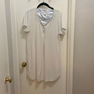 Aria Nightgown Shortsleeve White Size Small